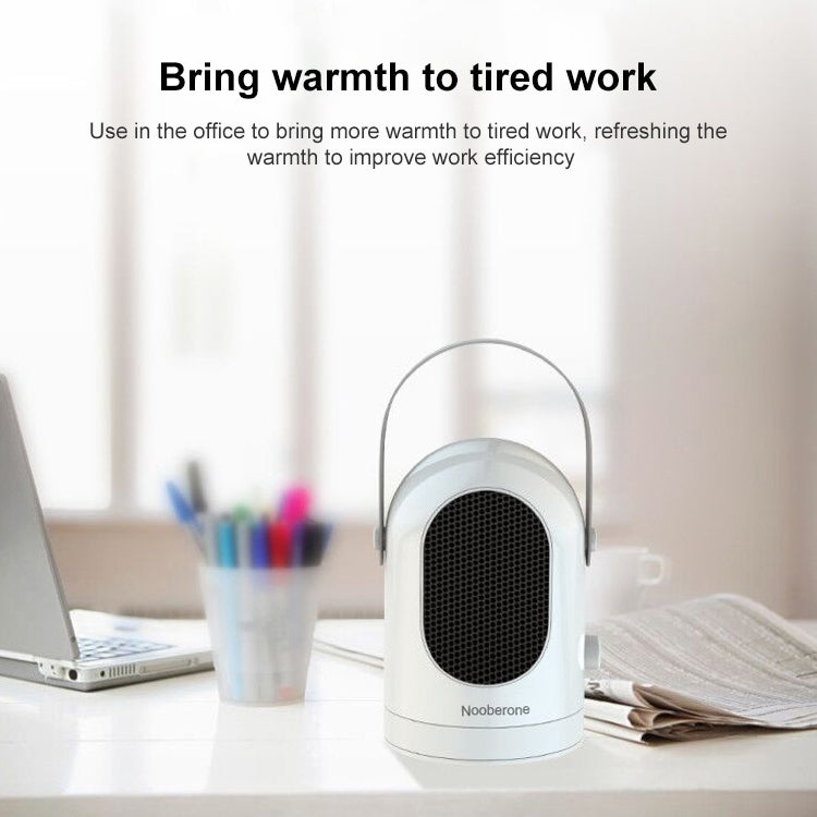 600W Winter Mini Electric Warmer Fan Heater Shaking Head Desktop Household Radiator Energy Saving, US Plug (White)