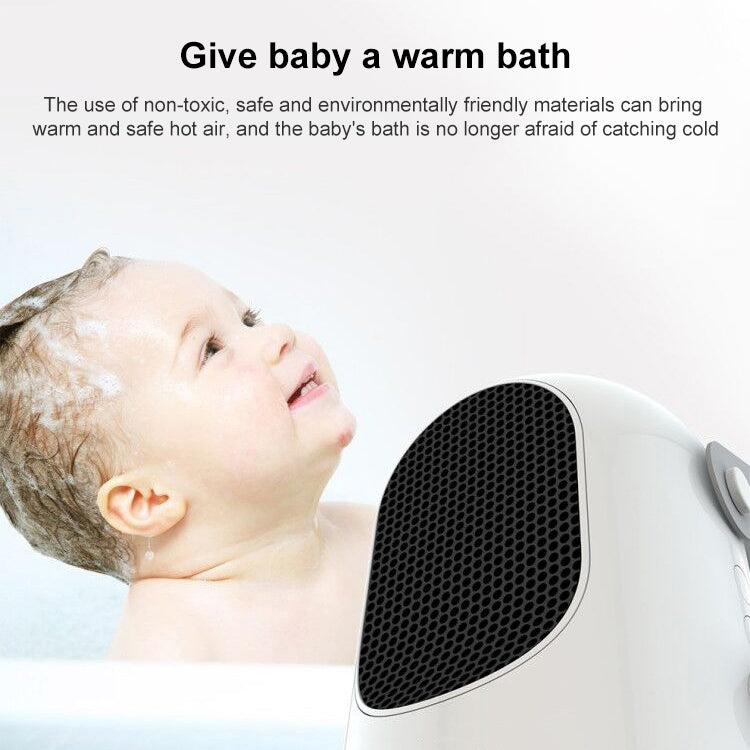 600W Winter Mini Electric Warmer Fan Heater Shaking Head Desktop Household Radiator Energy Saving, EU Plug (White)