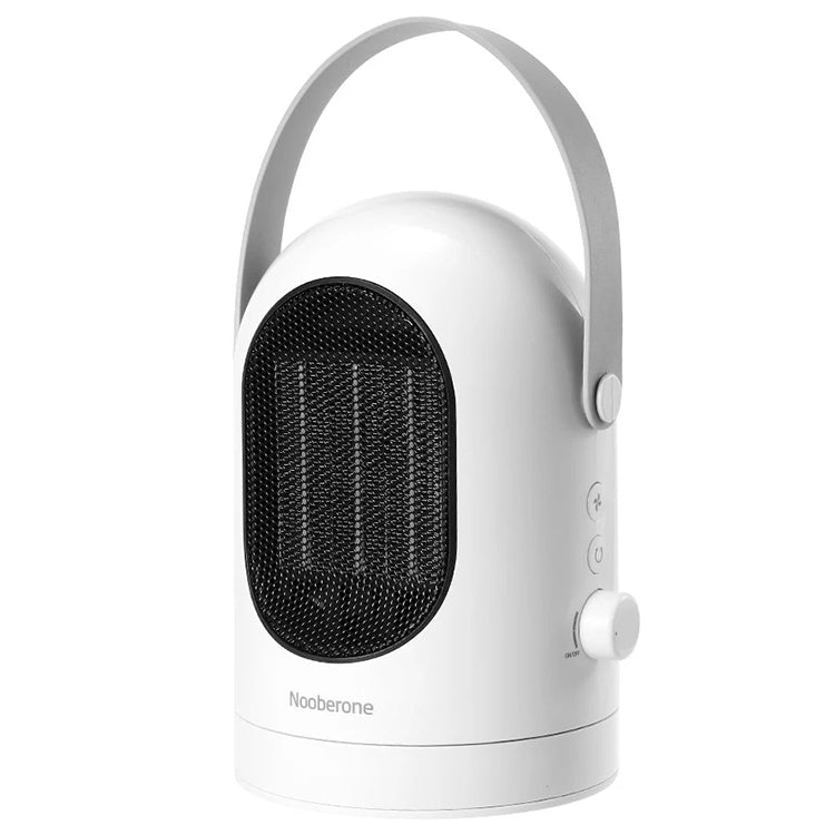 600W Winter Mini Electric Warmer Fan Heater Shaking Head Desktop Household Radiator Energy Saving, UK Plug (White)