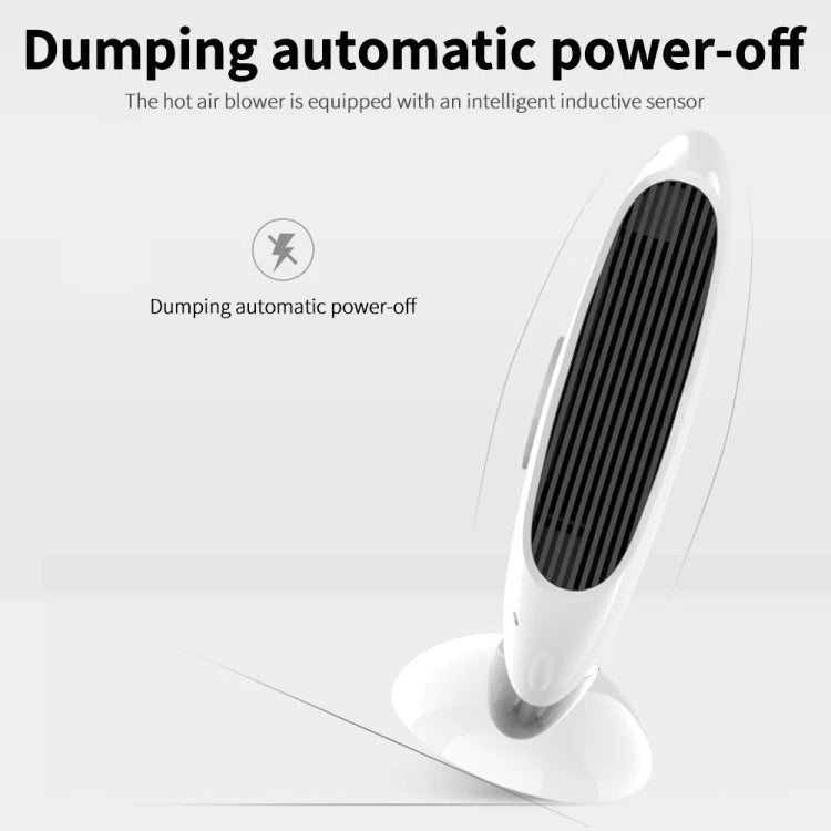 1000W Winter Mini Electric Fan Heater Desktop Household Radiator Energy Saving, EU Plug(White)