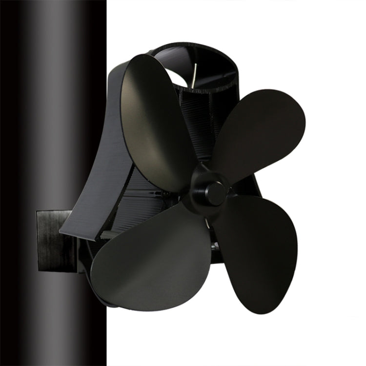 YL-105 4-Blade Aluminum Heat Powered Fireplace Stove Fan