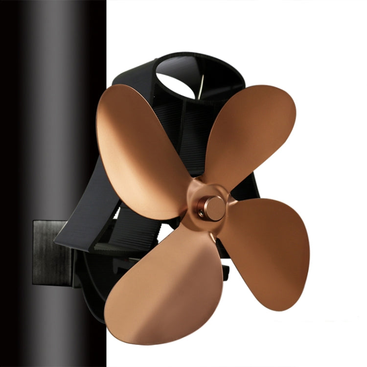 YL-105 4-Blade Aluminum Heat Powered Fireplace Stove Fan