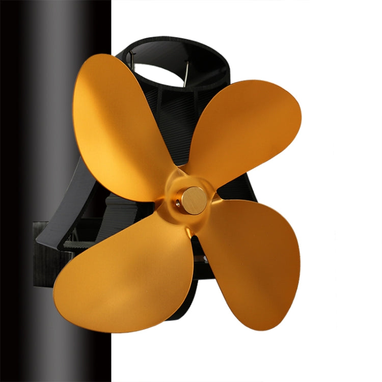 YL-105 4-Blade Aluminum Heat Powered Fireplace Stove Fan