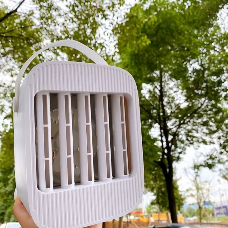 Portable Home Desktop Silent Mini Chargeable Fan (White)