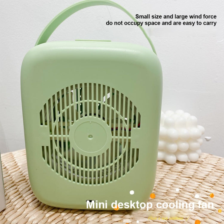 Portable Home Desktop Silent Mini Chargeable Fan (White)