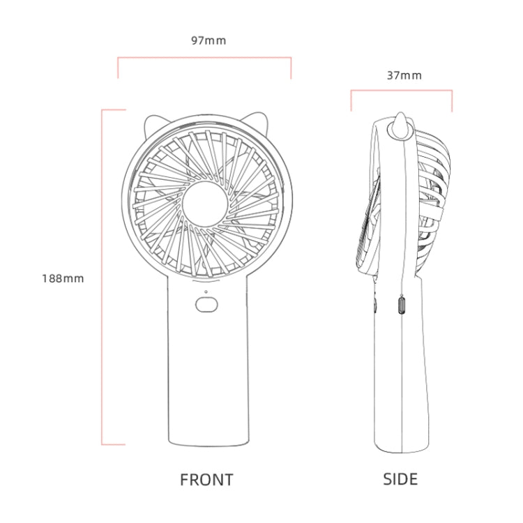 WT-F30 Multi-function Adjustable USB Charging Handheld Electric Fan, 4 Speed Control