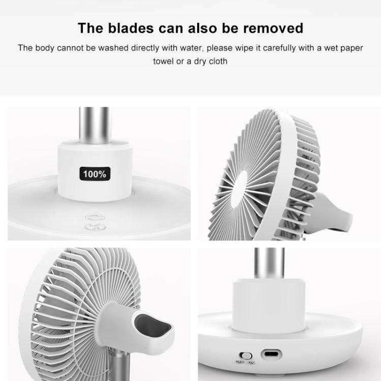 GXZ-F825 Adjustable USB Charging Electronic Display Desktop Electric Fan, 3 Speed Control