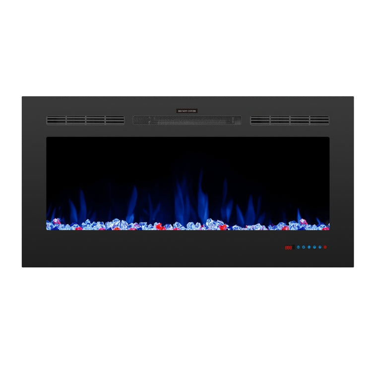 [EU Warehouse] 750/1500W 42 inch Embedded LED Flame Electric Fireplace Heater with Timer & Remote Control & Touch Screen Function