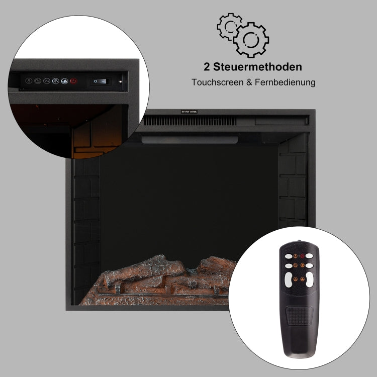 [EU Warehouse] 750/1500W 28 inch Embedded LED Flame Electric Fireplace Heater with Timer & Remote Control & Touch Screen Function