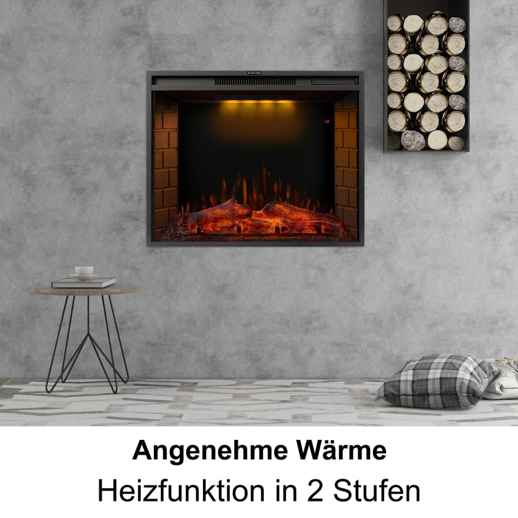 [EU Warehouse] 750/1500W 28 inch Embedded LED Flame Electric Fireplace Heater with Timer & Remote Control & Touch Screen Function