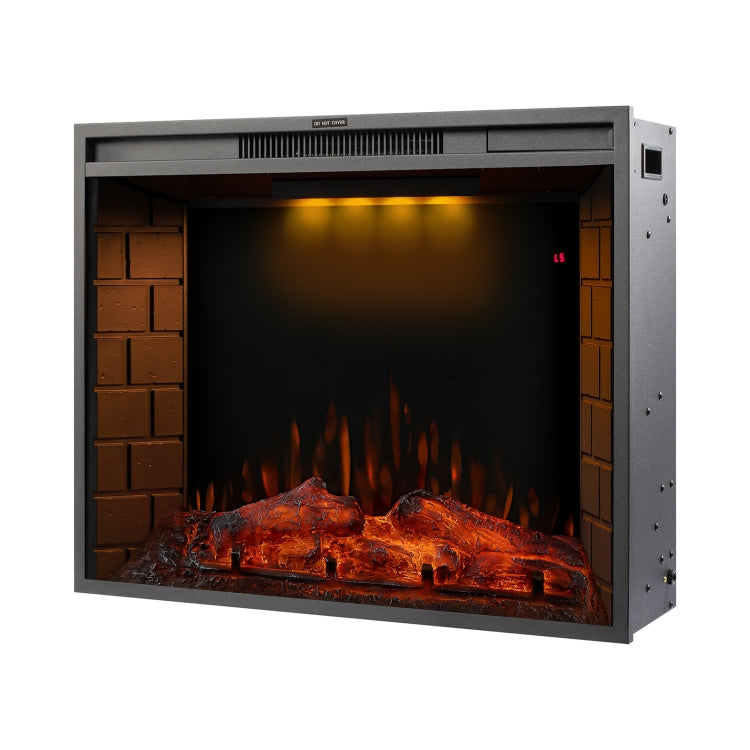 [EU Warehouse] 750/1500W 28 inch Embedded LED Flame Electric Fireplace Heater with Timer & Remote Control & Touch Screen Function