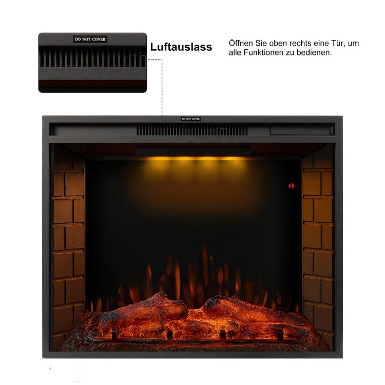 [EU Warehouse] 750/1500W 28 inch Embedded LED Flame Electric Fireplace Heater with Timer & Remote Control & Touch Screen Function