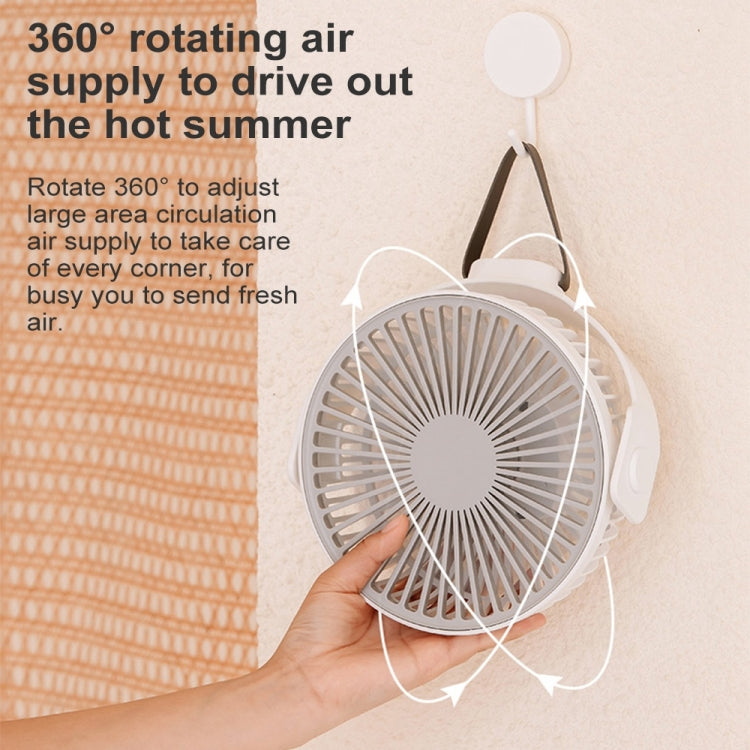 F35 Mini Adjustable USB Charging Desktop Electric Ceiling Fan, 4 Speed Control