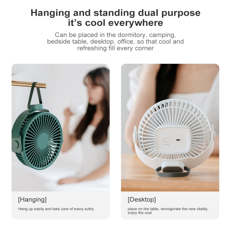 F35 Mini Adjustable USB Charging Desktop Electric Ceiling Fan, 4 Speed Control