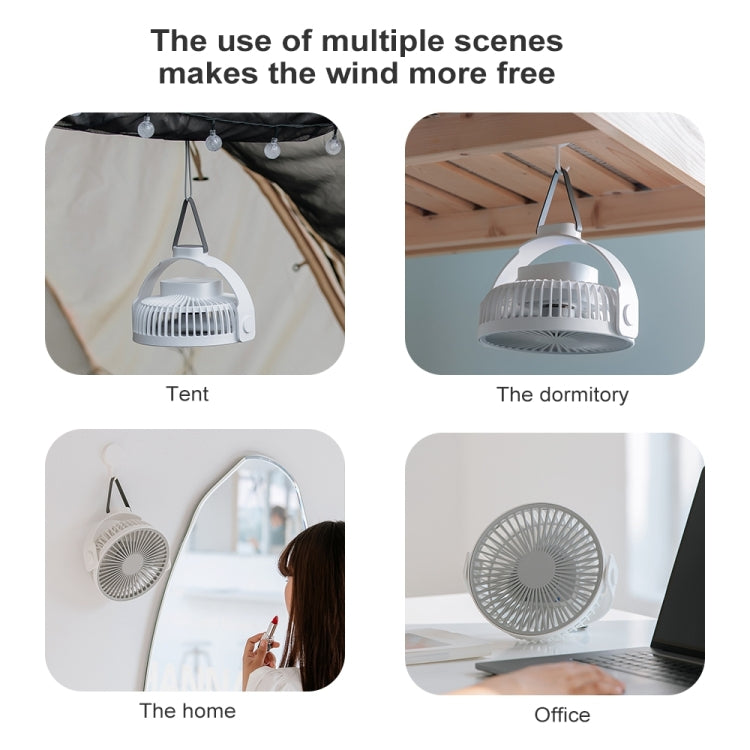 F35 Mini Adjustable USB Charging Desktop Electric Ceiling Fan, 4 Speed Control