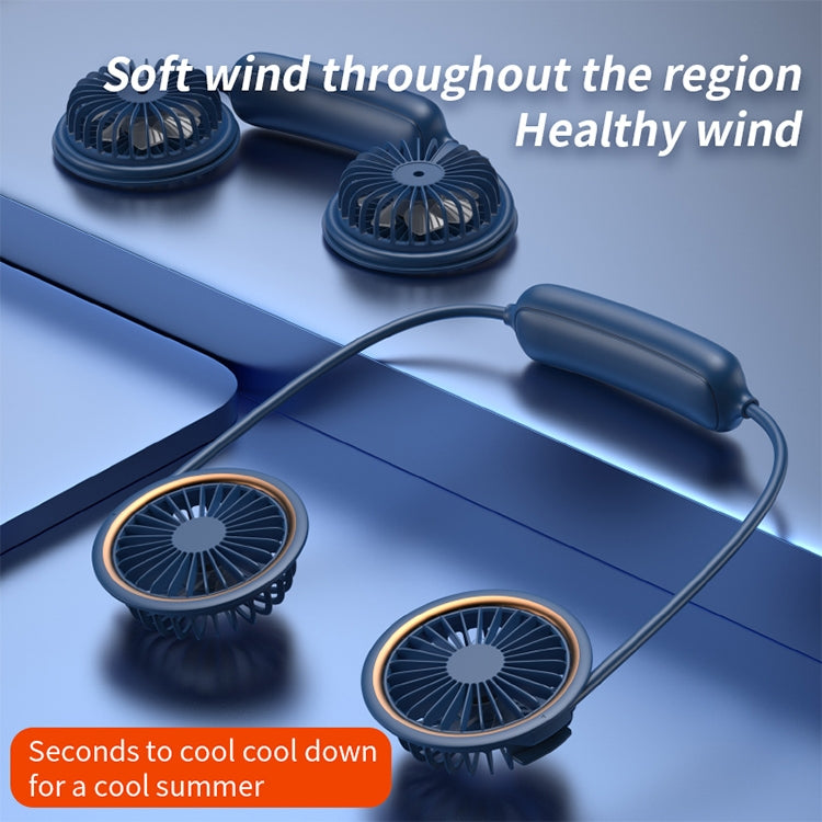 WS36 4.5W 1800mAh Angle Adjustable Three-speed Silent Hanging Neck Fan Multi-function Handheld and Desktop Small Fan