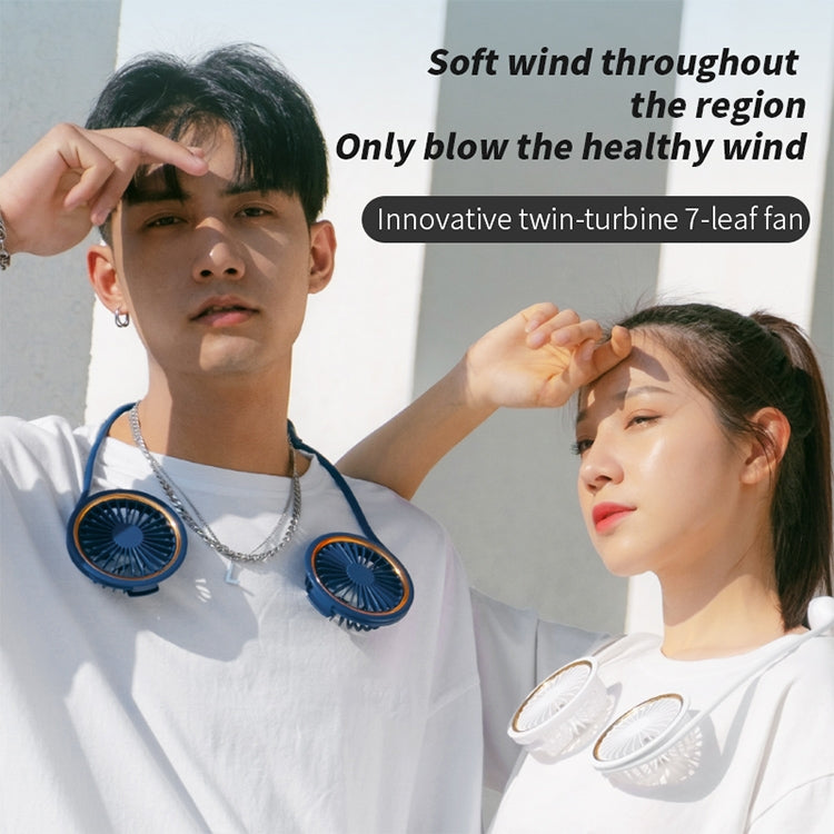 WS36 4.5W 1800mAh Angle Adjustable Three-speed Silent Hanging Neck Fan Multi-function Handheld and Desktop Small Fan