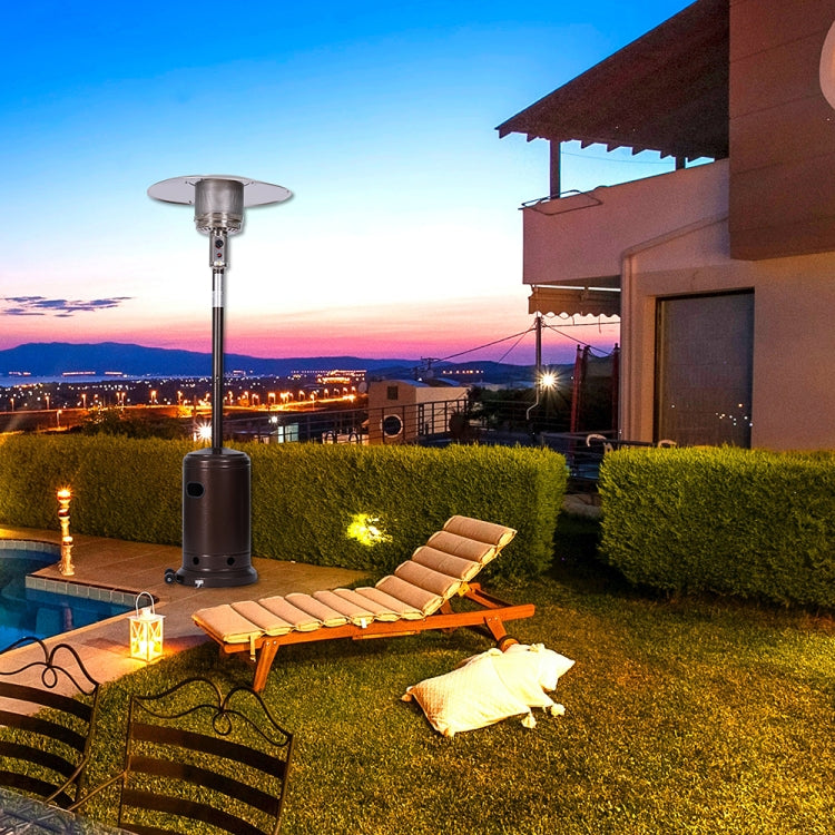 [US Warehouse] 88 inch Floor-standing Outdoor Gas Heater with Wheels And Base Reservoir
