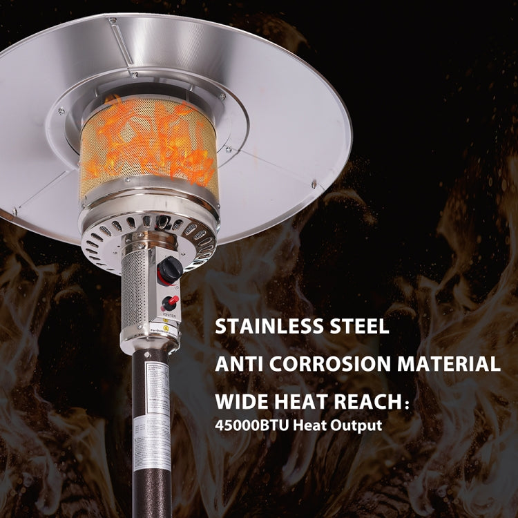 [US Warehouse] 88 inch Floor-standing Outdoor Gas Heater with Wheels And Base Reservoir