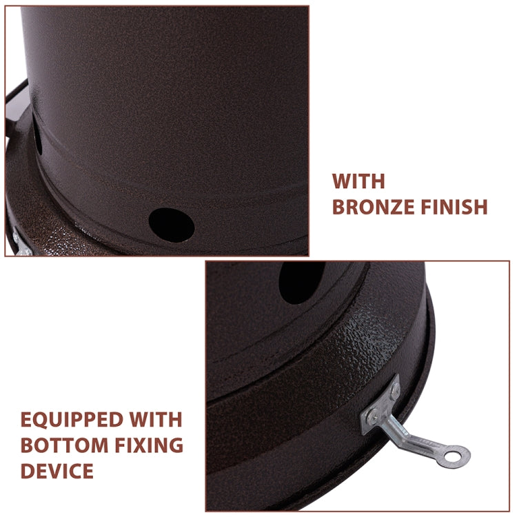 [US Warehouse] 88 inch Floor-standing Outdoor Gas Heater with Wheels And Base Reservoir