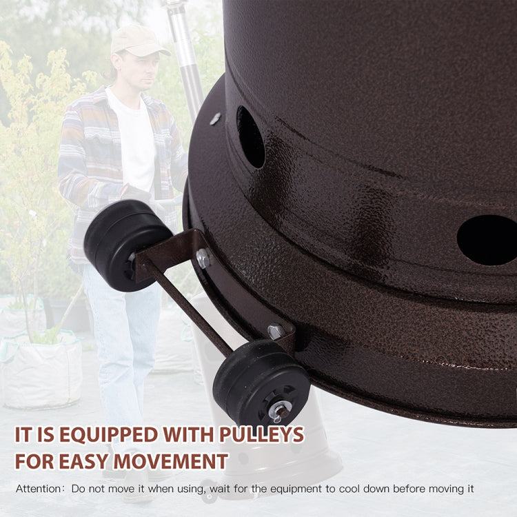 [US Warehouse] 88 inch Floor-standing Outdoor Gas Heater with Wheels And Base Reservoir