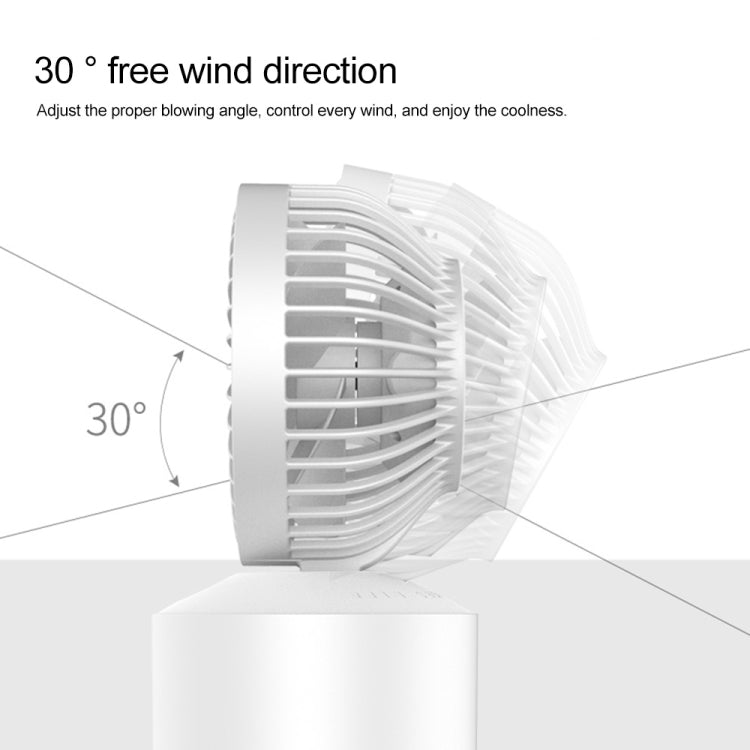 QW-F10 Mini USB Charging Mute Desktop Spray Humidifying Electric Fan, with 5 Speed Control (White)