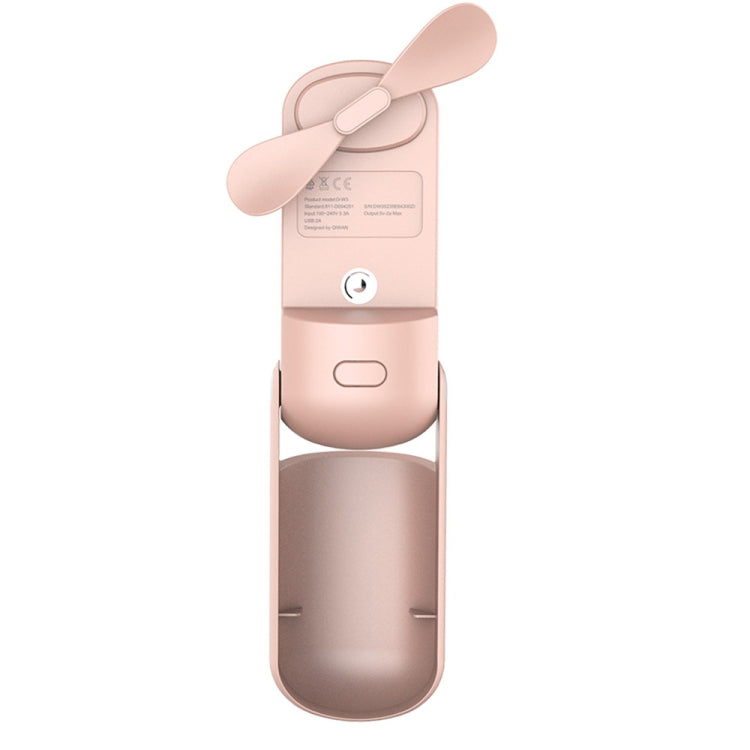 QW-F11 Mini Foldable Handheld Desktop Spray Humidifying Electric Fan, with 3 Speed Control