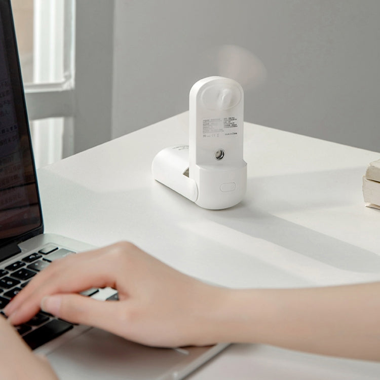 QW-F11 Mini Foldable Handheld Desktop Spray Humidifying Electric Fan, with 3 Speed Control