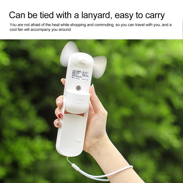 QW-F11 Mini Foldable Handheld Desktop Spray Humidifying Electric Fan, with 3 Speed Control