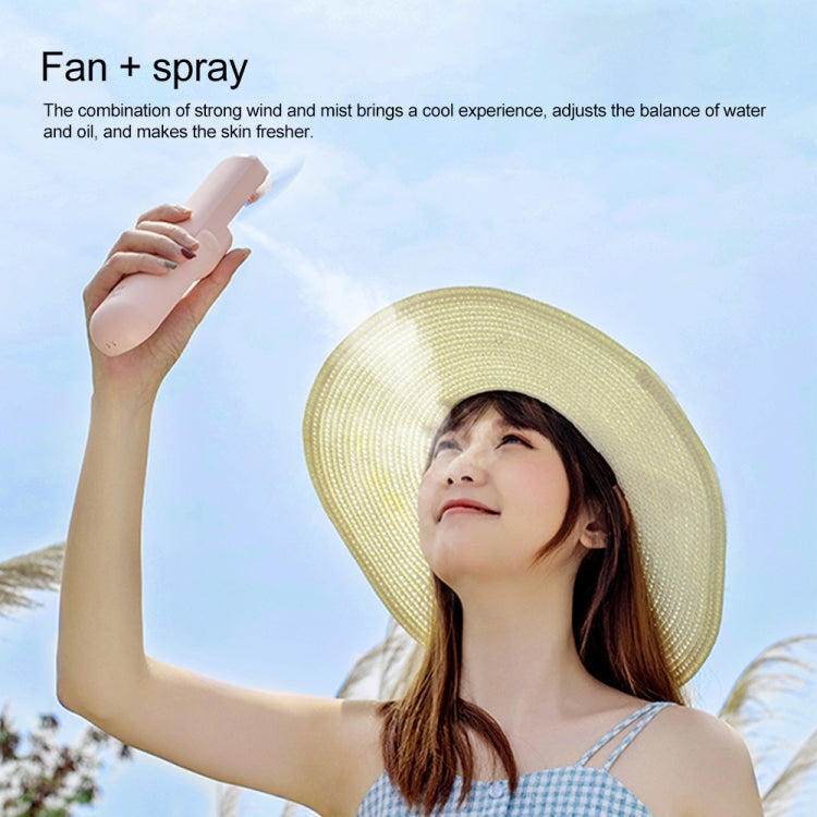 QW-F11 Mini Foldable Handheld Desktop Spray Humidifying Electric Fan, with 3 Speed Control