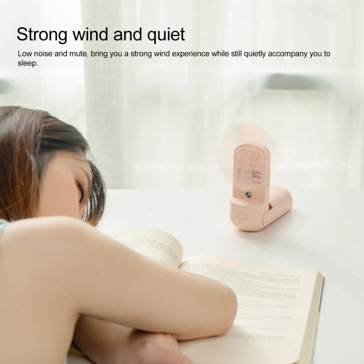 QW-F11 Mini Foldable Handheld Desktop Spray Humidifying Electric Fan, with 3 Speed Control