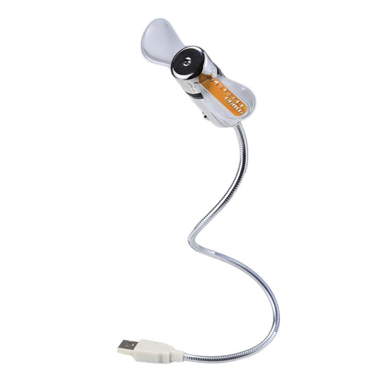 Mini Durable USB Temperature Flexible LED Light Fan, DC 5V