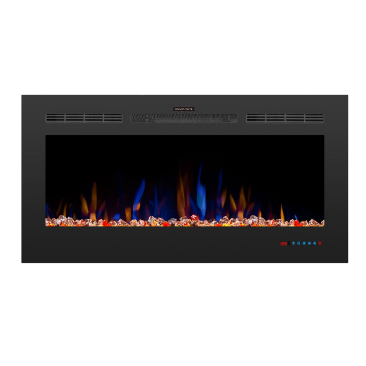 [UK Warehouse] 750W / 1500W 42 inch In Wall Electric Fireplace with Three Kinds LED Lights & 5 Levels Flame Adjustment & Remote Control & Timing Function