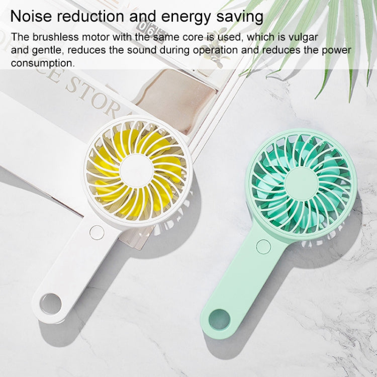 HTL-06 1-3W USB Interface 3-speed Control Rechargeable Portable Ultra-thin Handheld Fan with Lanyard(Pink)