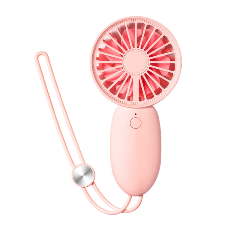 LLD-22 1-5W Portable 5 Speed Control USB Charging Double Leaf Handheld Fan with Lanyard
