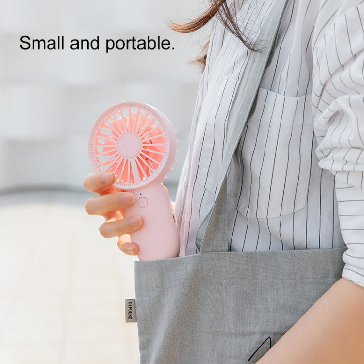 LLD-22 1-5W Portable 5 Speed Control USB Charging Double Leaf Handheld Fan with Lanyard