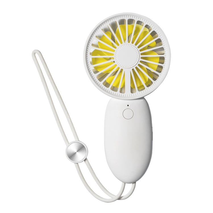 LLD-22 1-5W Portable 5 Speed Control USB Charging Double Leaf Handheld Fan with Lanyard