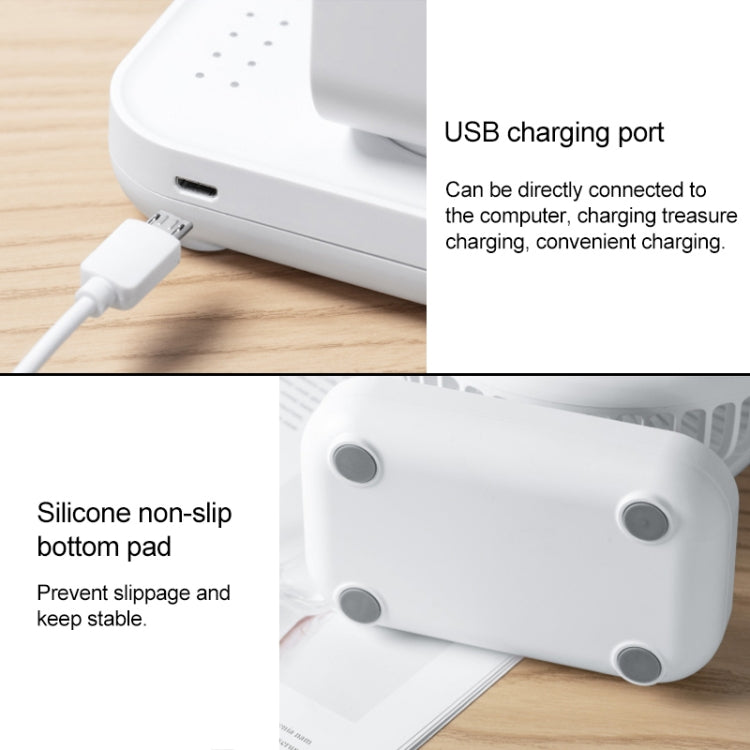D606 4W USB Rechargeable Portable Four-speed Adjustable Desktop Fan