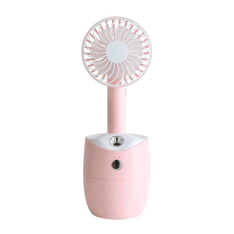 LLD-21 3.2-5.2W Splittable Shakeable 3-speed Control Cool Handheld Fan with Humidifier + Charging + Storage Integrated Base, Water Tank Capacity: 300ml(Pink)