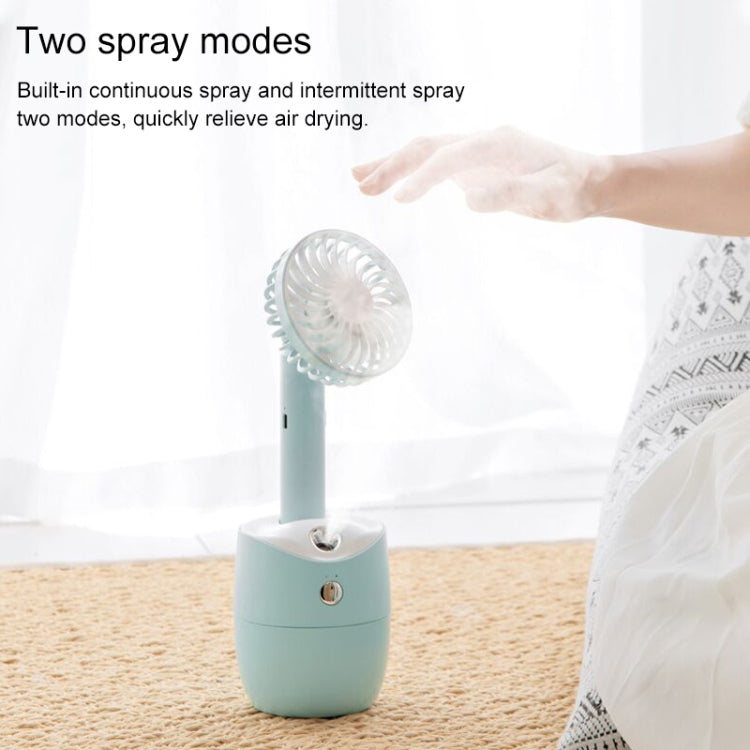 LLD-21 3.2-5.2W Splittable Shakeable 3-speed Control Cool Handheld Fan with Humidifier + Charging + Storage Integrated Base, Water Tank Capacity: 300ml(Pink)