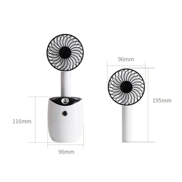 LLD-21 3.2-5.2W Splittable Shakeable 3-speed Control Cool Handheld Fan with Humidifier + Charging + Storage Integrated Base, Water Tank Capacity: 300ml(Pink)