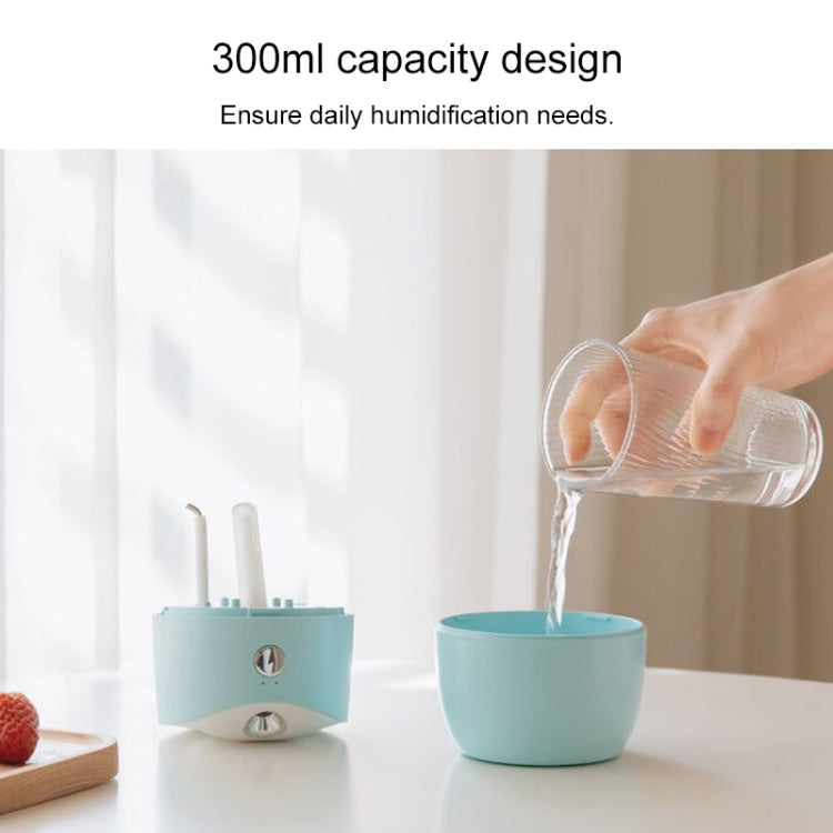 LLD-21 3.2-5.2W Splittable Shakeable 3-speed Control Cool Handheld Fan with Humidifier + Charging + Storage Integrated Base, Water Tank Capacity: 300ml(Pink)