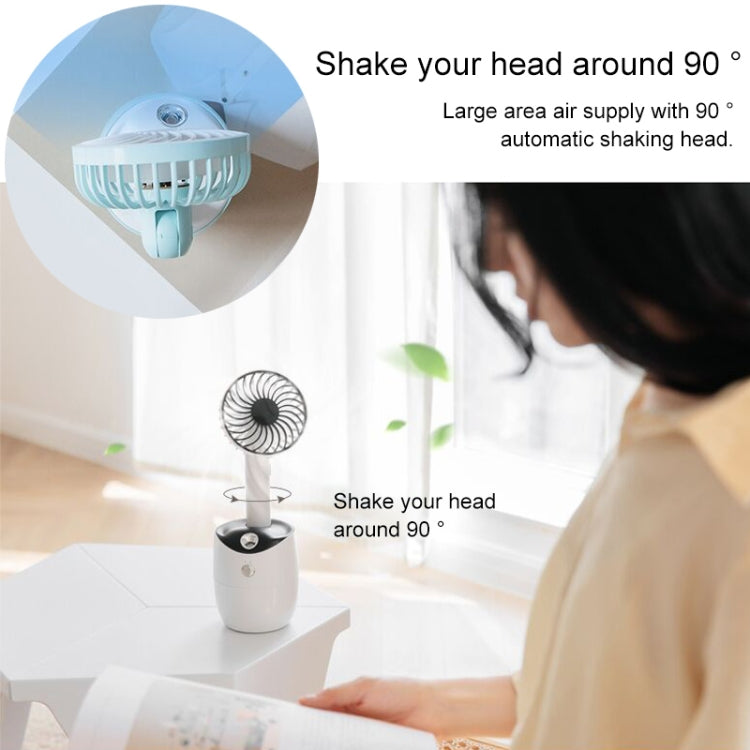 LLD-21 3.2-5.2W Splittable Shakeable 3-speed Control Cool Handheld Fan with Humidifier + Charging + Storage Integrated Base, Water Tank Capacity: 300ml(Pink)