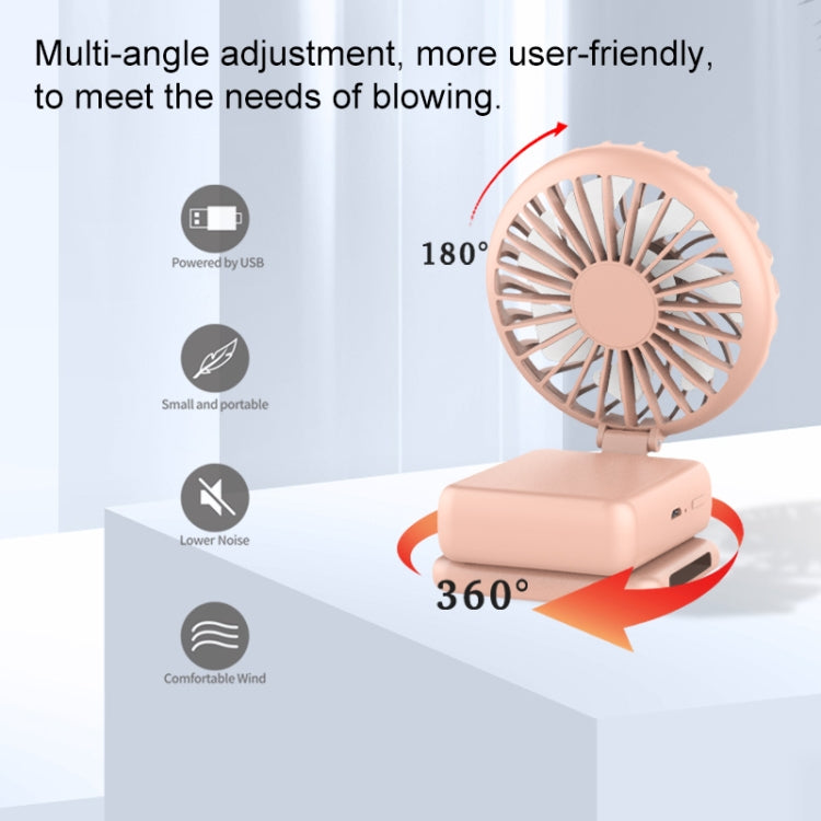 4W USB Interface 3-speed Control Rechargeable Portable Hanging Bag Handheld Fan