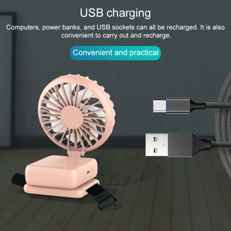 4W USB Interface 3-speed Control Rechargeable Portable Hanging Bag Handheld Fan