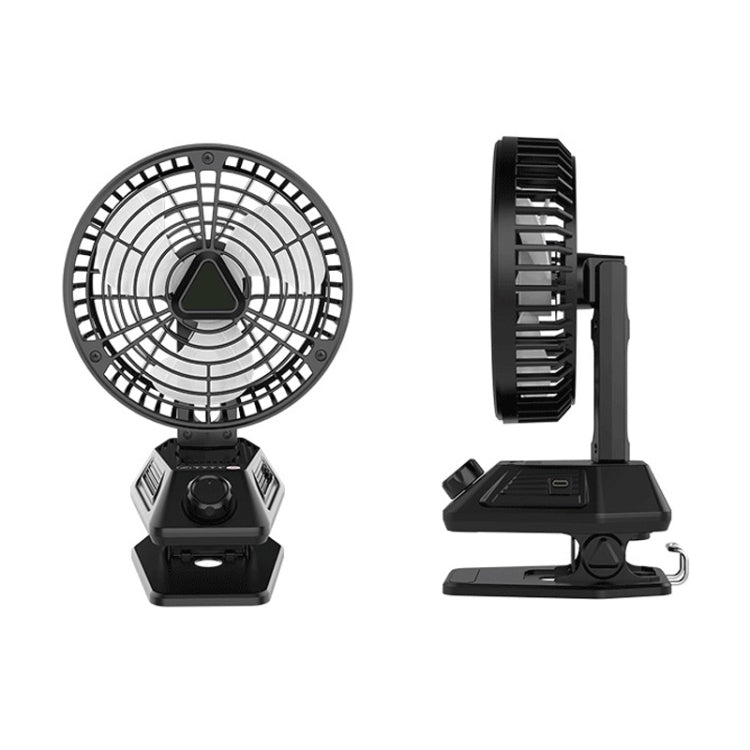 X80 Multifunctional Clip Shaking Head Desktop Small Fan (Black)
