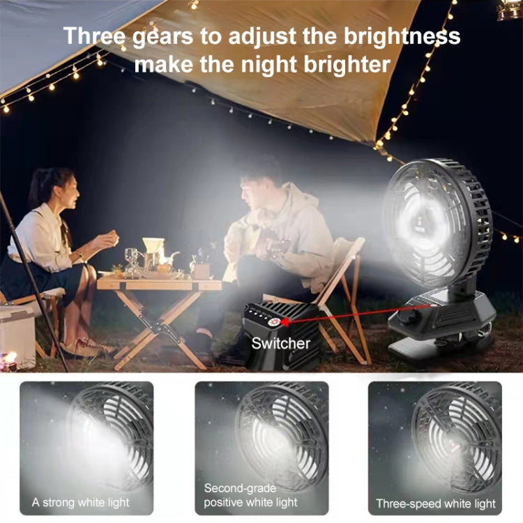 X80 Multifunctional Clip Shaking Head Desktop Small Fan (Black)