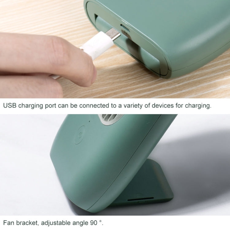 D302 4W USB Interface 3-speed Control Rechargeable Hanging Neck Type Portable Handheld Fan