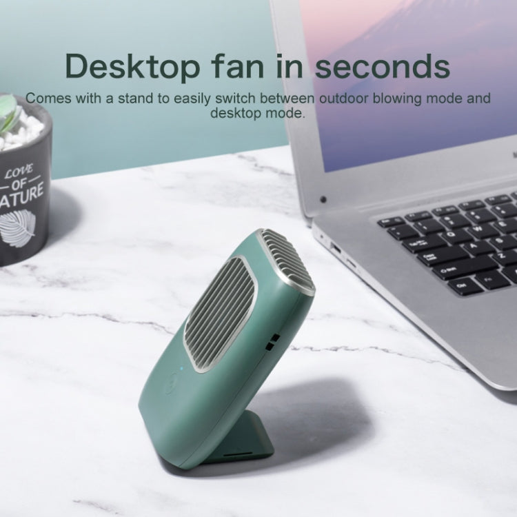 D302 4W USB Interface 3-speed Control Rechargeable Hanging Neck Type Portable Handheld Fan