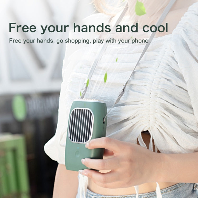 D302 4W USB Interface 3-speed Control Rechargeable Hanging Neck Type Portable Handheld Fan